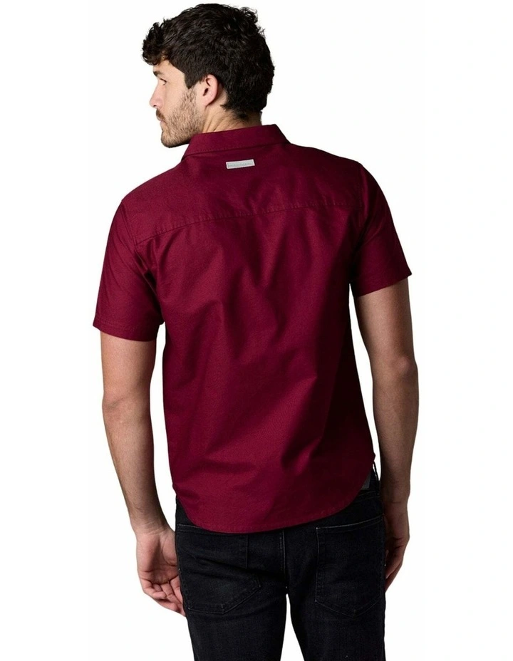Short Sleeve Oxford Shirt Bordeaux image 2