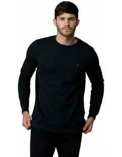 Crew Neck Fleece Black