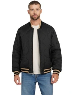 Alameda Ripstop Bomber Jacket in Black