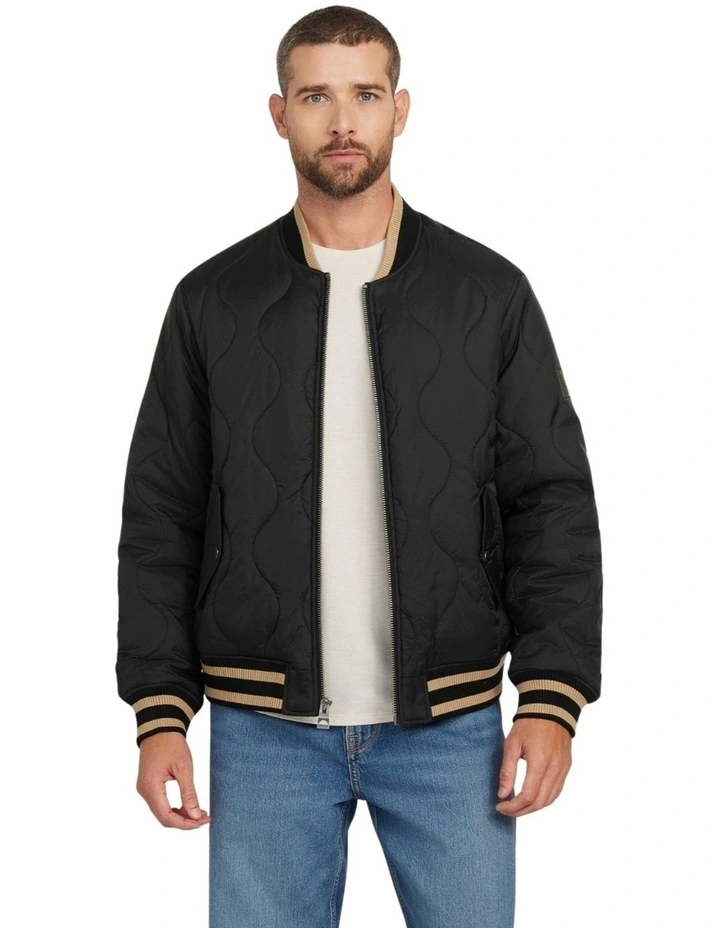 Alameda Ripstop Bomber Jacket in Black image 1