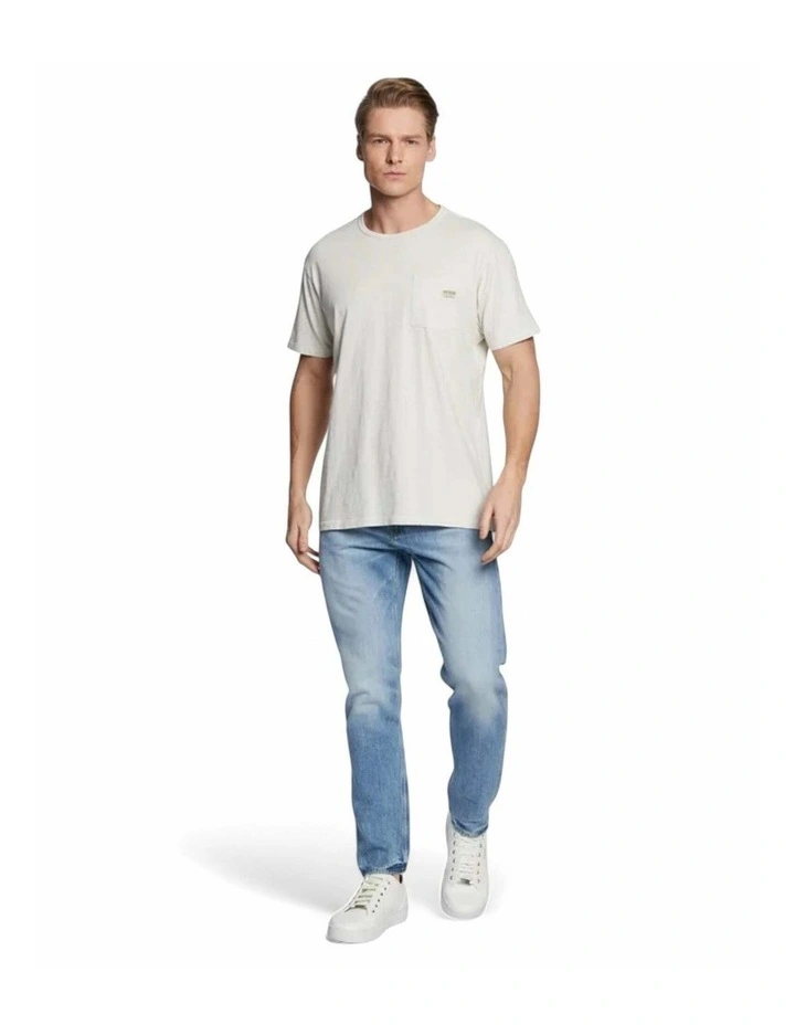 Siollan Crew Neck Short Sleeve Tee in White image 2