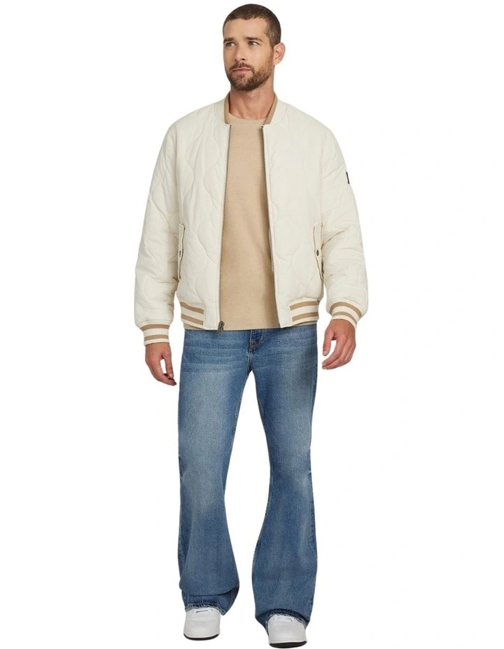 Alameda Ripstop Flight Bomber Jacket in Beige image 2