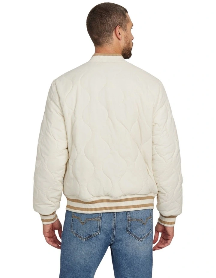 Alameda Ripstop Flight Bomber Jacket in Beige image 4