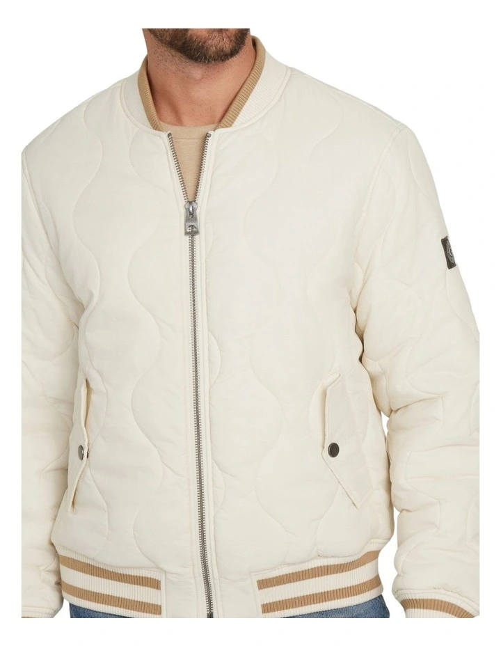 Alameda Ripstop Flight Bomber Jacket in Beige image 5