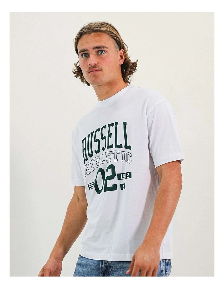 Men's 02 Outline Oversize Tee - White image 3