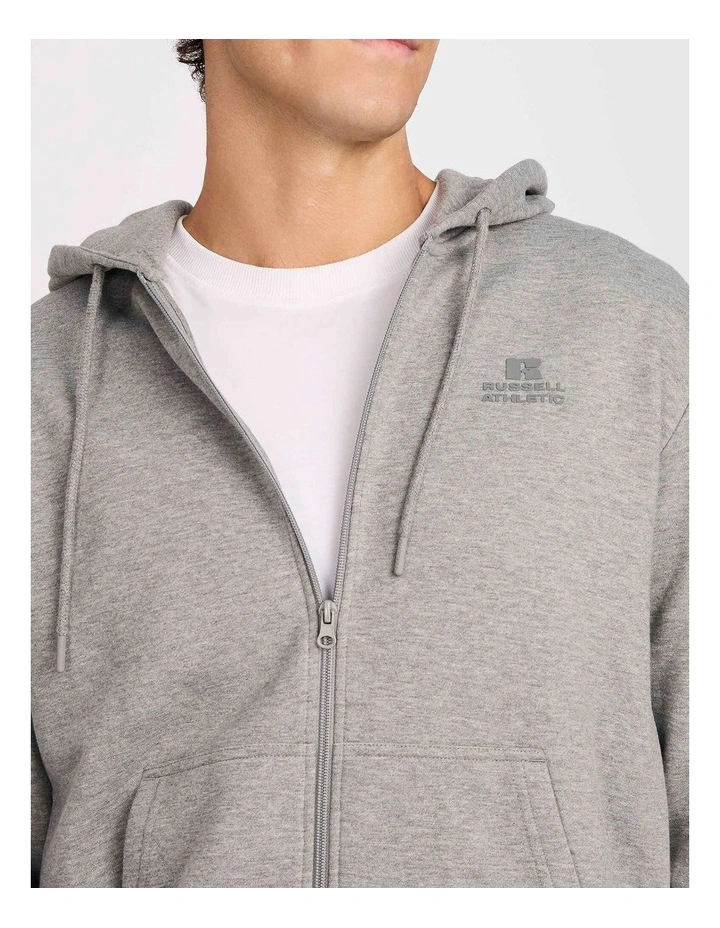 Brooklyn Men's Zip Through - Mid Grey Marle image 4