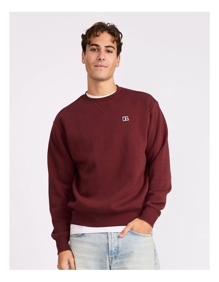 R Logo Men's Crew - Mahogany image 1