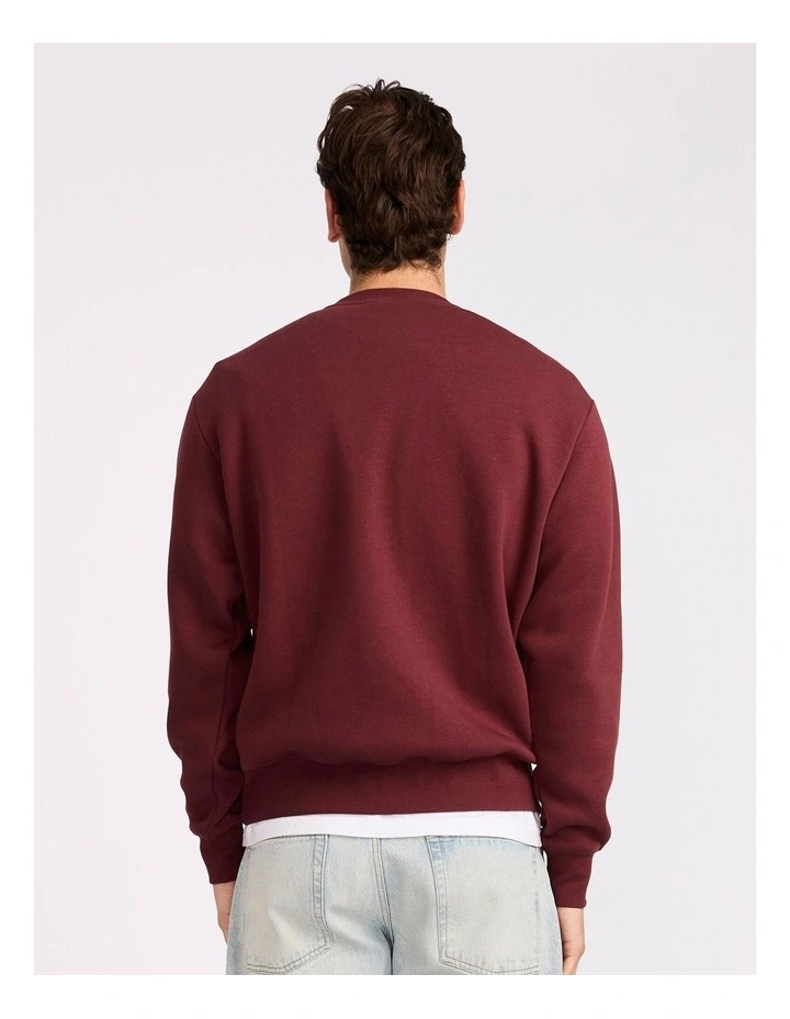 R Logo Men's Crew - Mahogany image 3