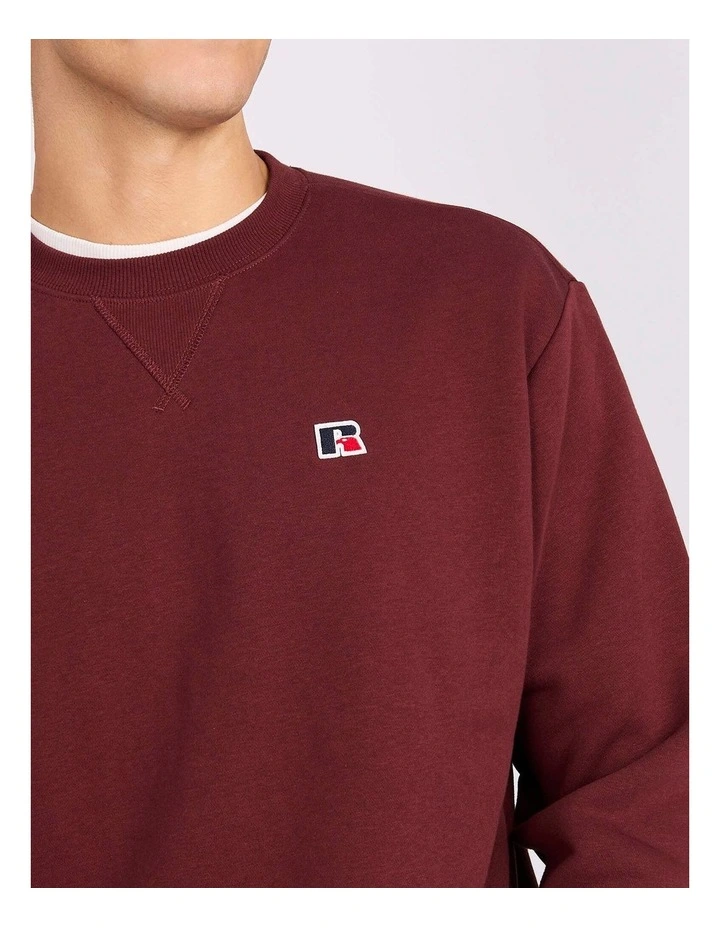 R Logo Men's Crew - Mahogany image 4