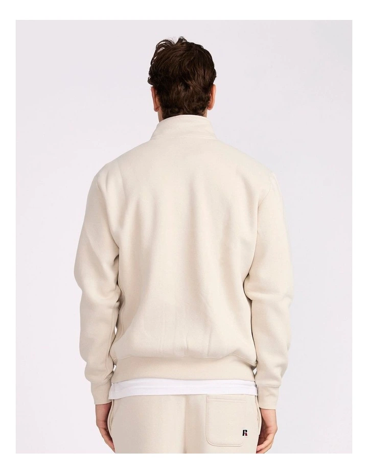 R Logo Men's Quarter Zip - Stone image 3
