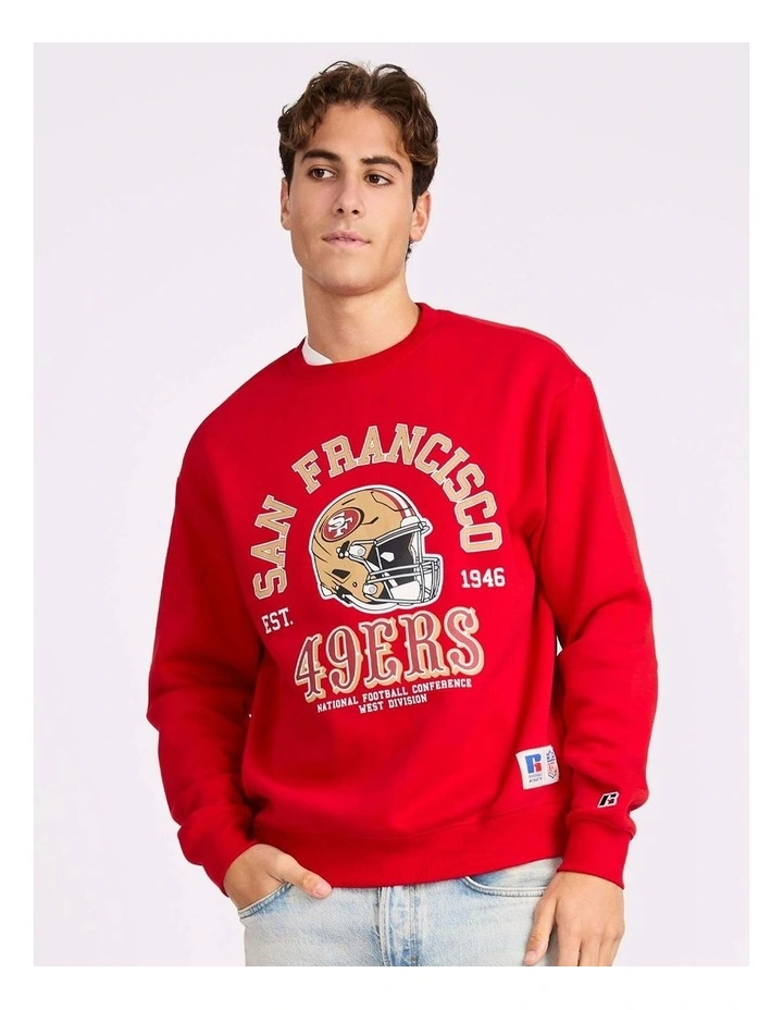 Russell Athletic NFL San Francisco 49ers Unisex Crew Sweat | MYER