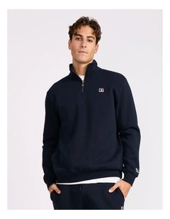 R Logo Men's Quarter Zip - Michigan Navy