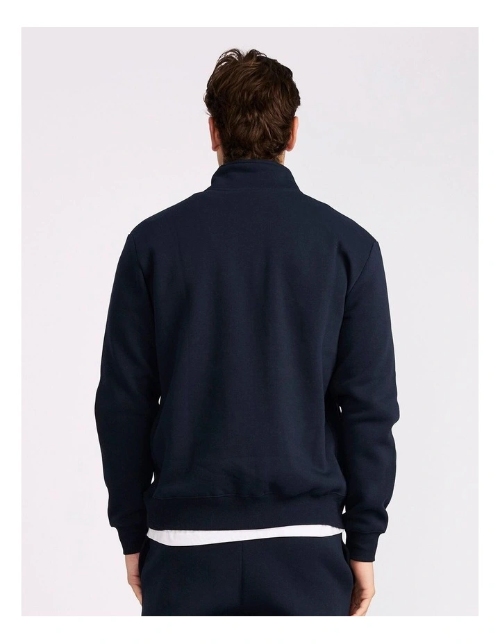 R Logo Men's Quarter Zip - Michigan Navy image 3