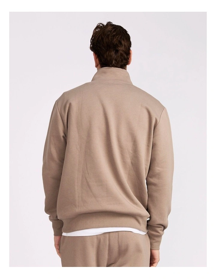 Brooklyn Men's Quarter Zip - Mocha image 3