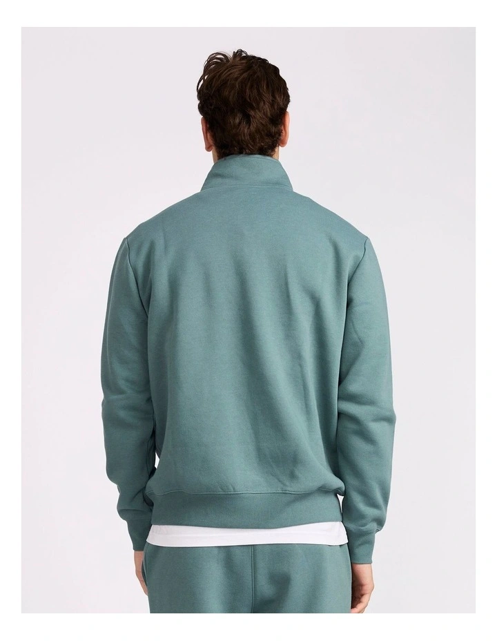 Brooklyn Men's Quarter Zip - Washed teal image 3