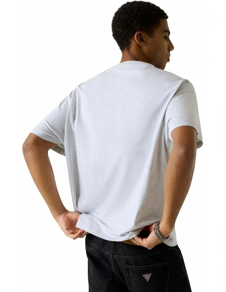 Short Sleeve Oversized Baker Logo T-Shirt in Grey image 4
