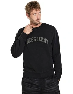Guess Jeans Regular Sweatshirt in Black Logo