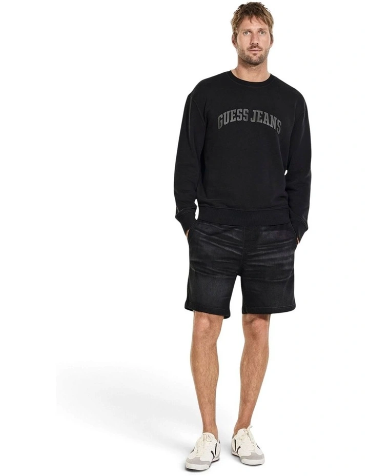 Guess Jeans Regular Sweatshirt in Black Logo image 2