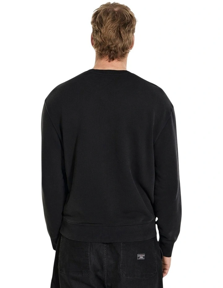 Guess Jeans Regular Sweatshirt in Black Logo image 3