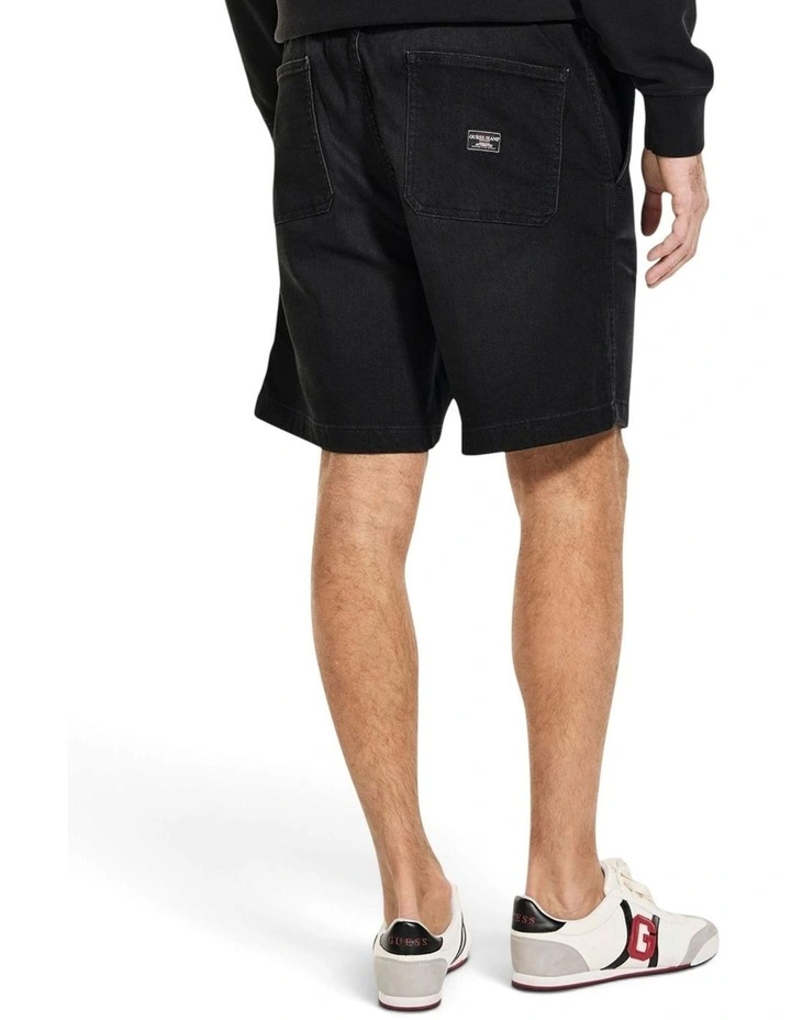 Guess Jeans Jogger Denim Shorts in Black image 3