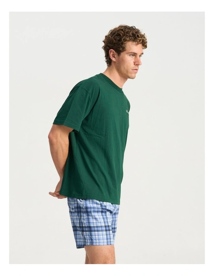 Cursive Tee in Deep Green image 2