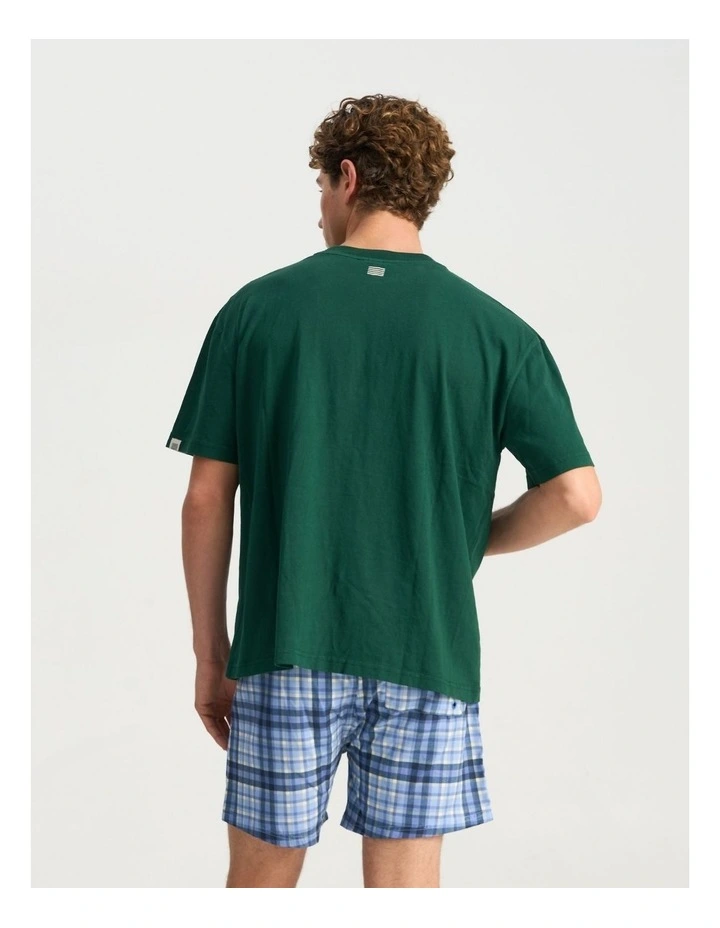 Cursive Tee in Deep Green image 4