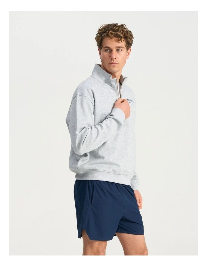 1/4 Zip Sweat in Grey Marle image 2