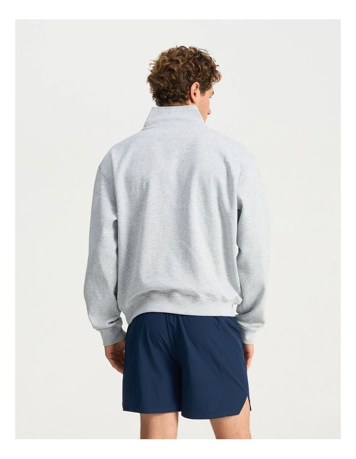 1/4 Zip Sweat in Grey Marle image 3