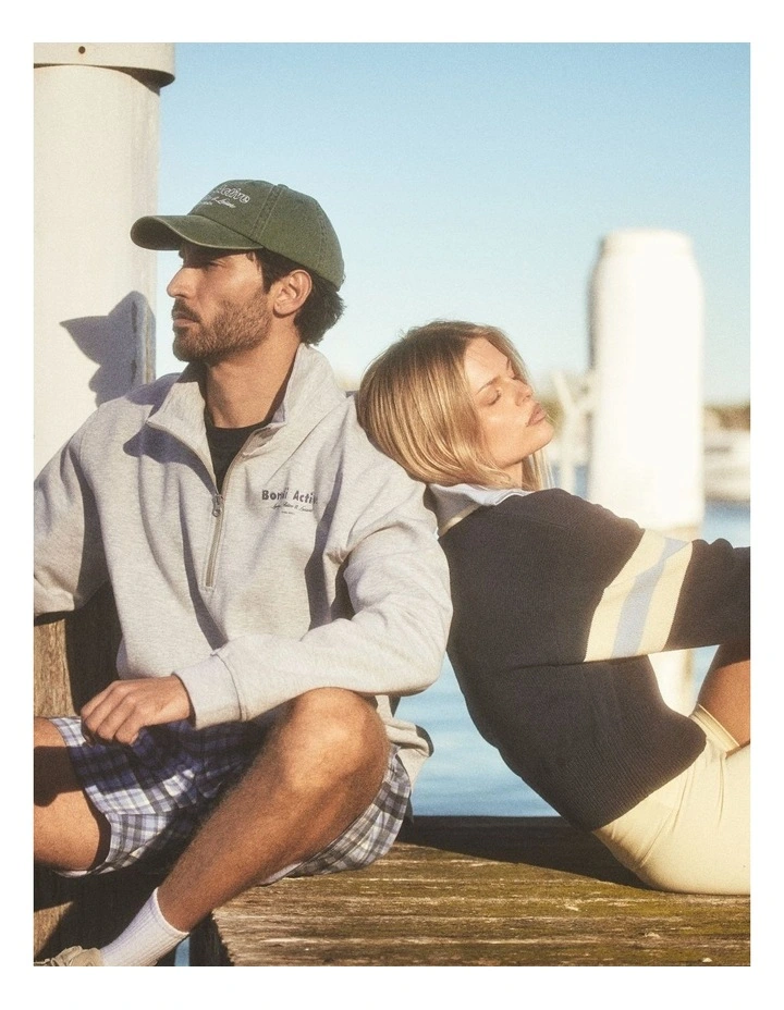 1/4 Zip Sweat in Grey Marle image 5