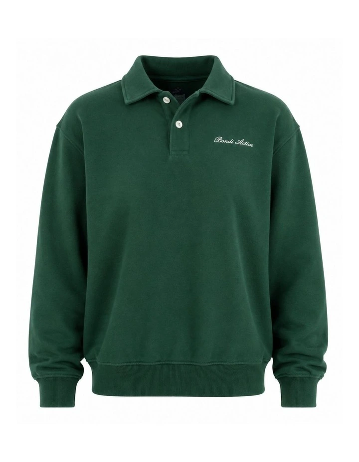 Polo Crew in Washed Green image 4