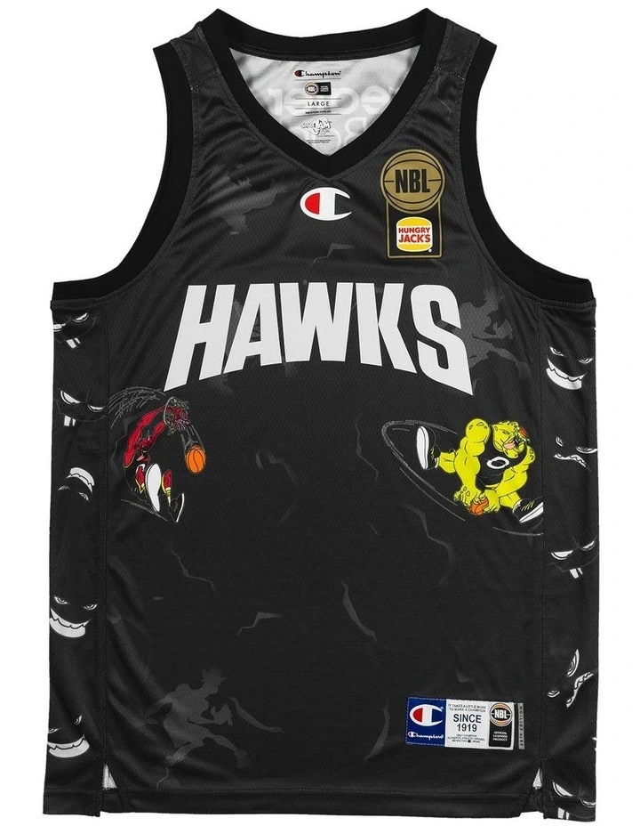 Illawarra Hawks 25/26 Space Jam Jersey in Black image 3