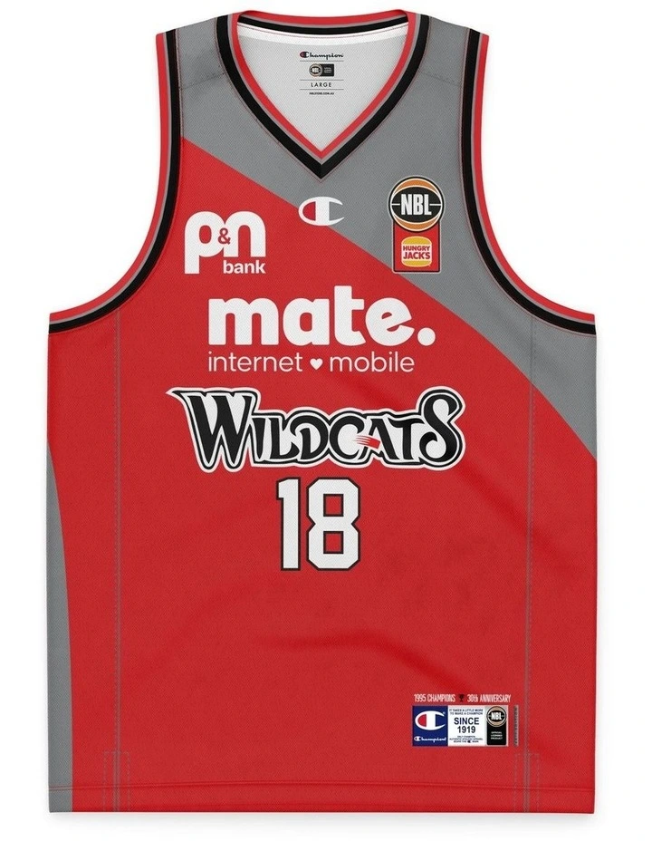 Perth Wildcats 25/26 Retro Round Jersey - Mason Jones image 2