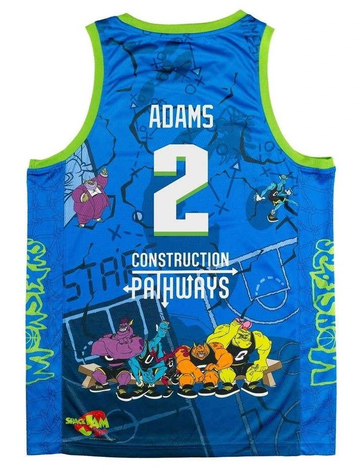 Brisbane Bullets 25/26 Space Jam Jaylen Adams Jersey 2 Piece in Blue image 4
