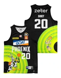 S.E. Melbourne Phoenix 25/26 Space Jam Nathan Sobey Jersey pack of 2 in Black