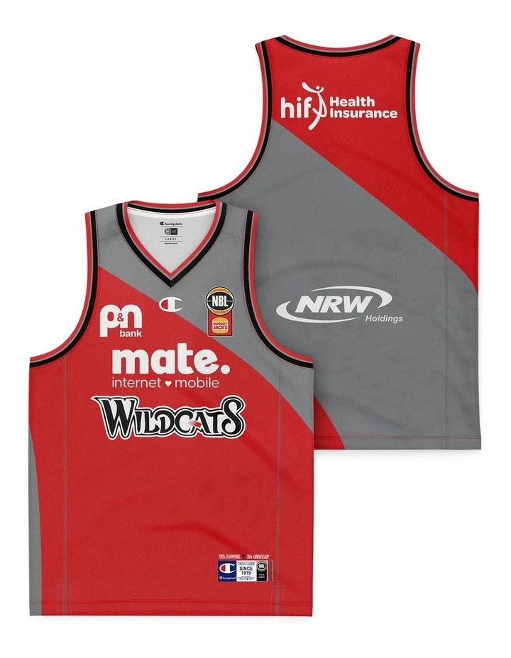 Perth Wildcats 25/26 Retro Round Jersey in Red image 1