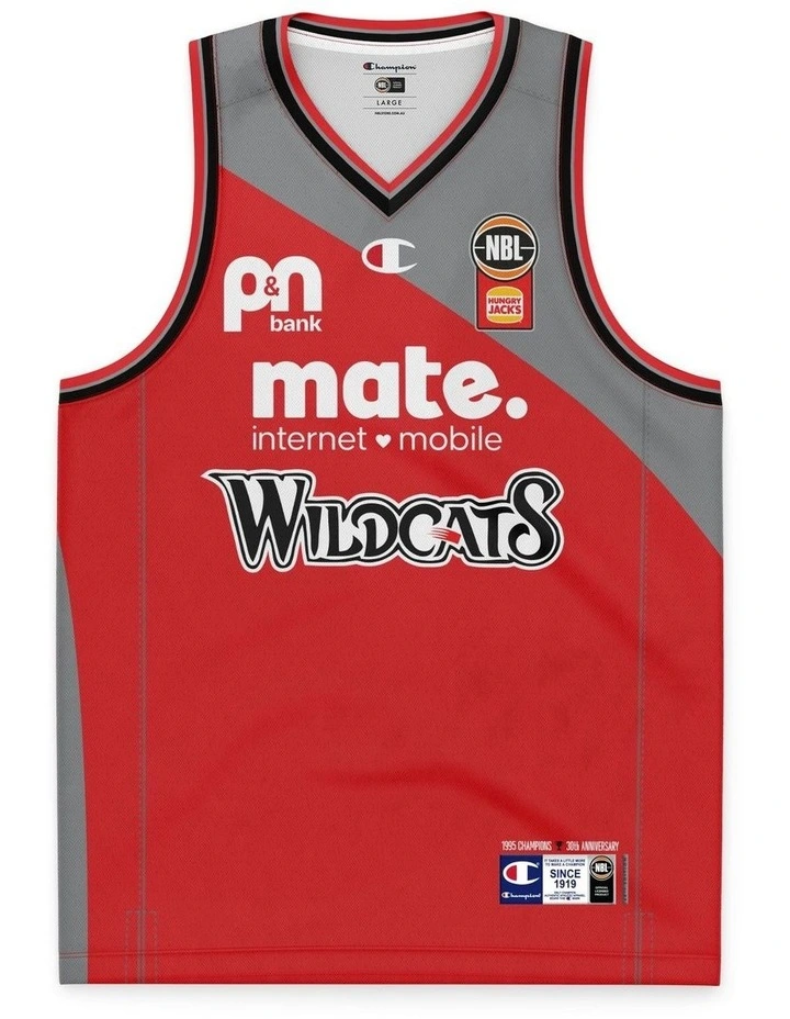 Perth Wildcats 25/26 Retro Round Jersey in Red image 2