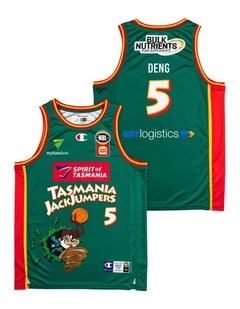 Tasmania JackJumpers Majok Deng 25/26 Space Jam Jersey in Green