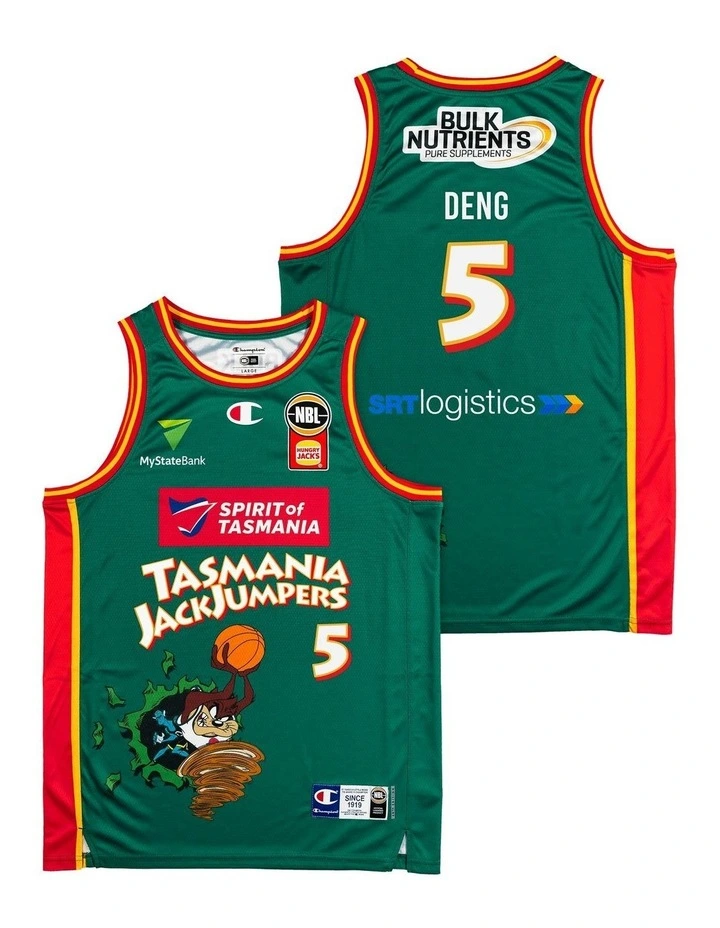 Tasmania JackJumpers Majok Deng 25/26 Space Jam Jersey in Green image 1
