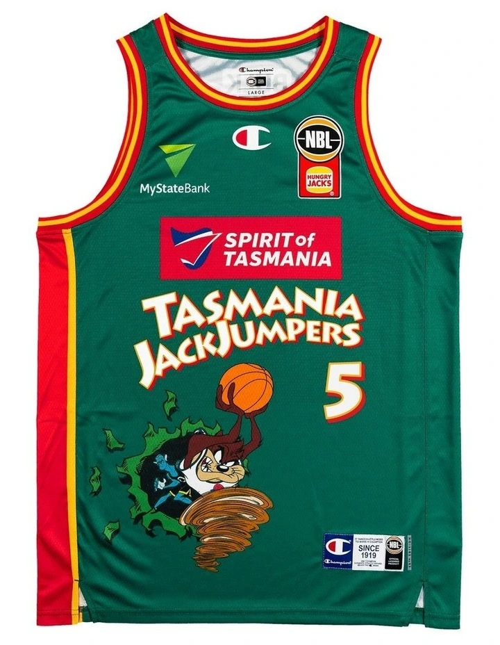 Tasmania JackJumpers Majok Deng 25/26 Space Jam Jersey in Green image 3