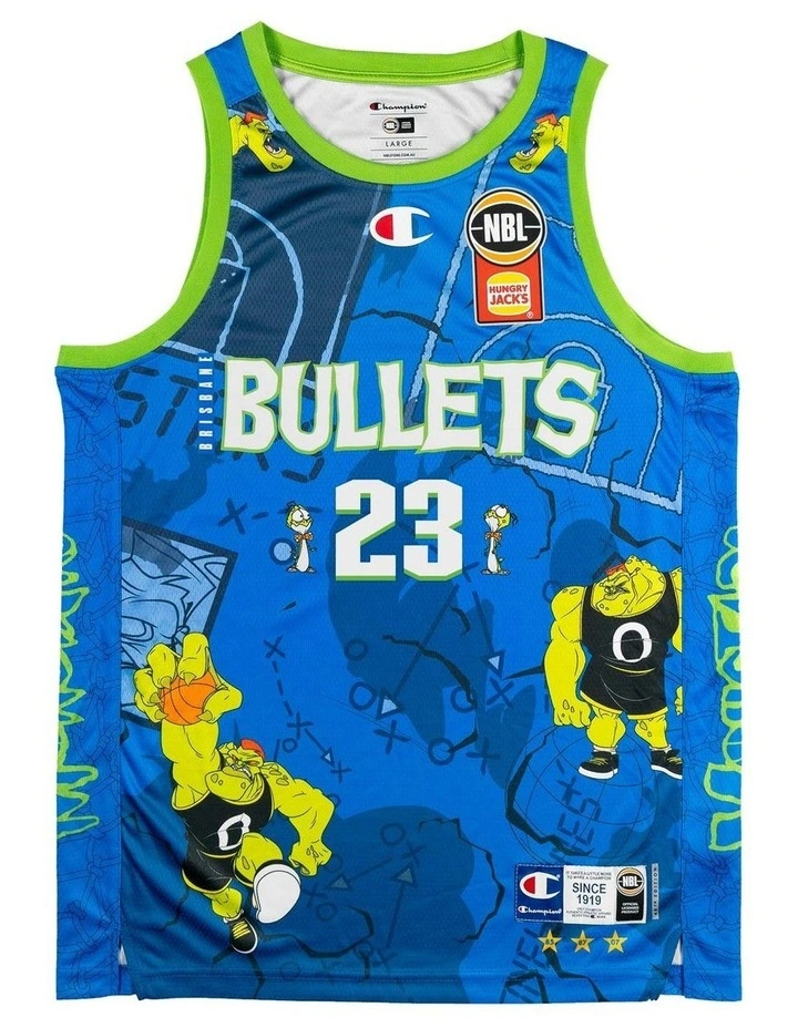 Brisbane Bullets 25/26 Space Casey Prather Jam Jersey in Blue image 3