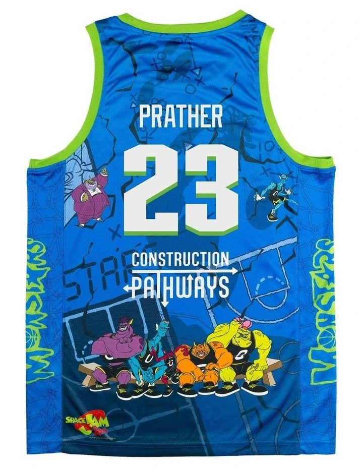 Brisbane Bullets 25/26 Space Casey Prather Jam Jersey in Blue image 4