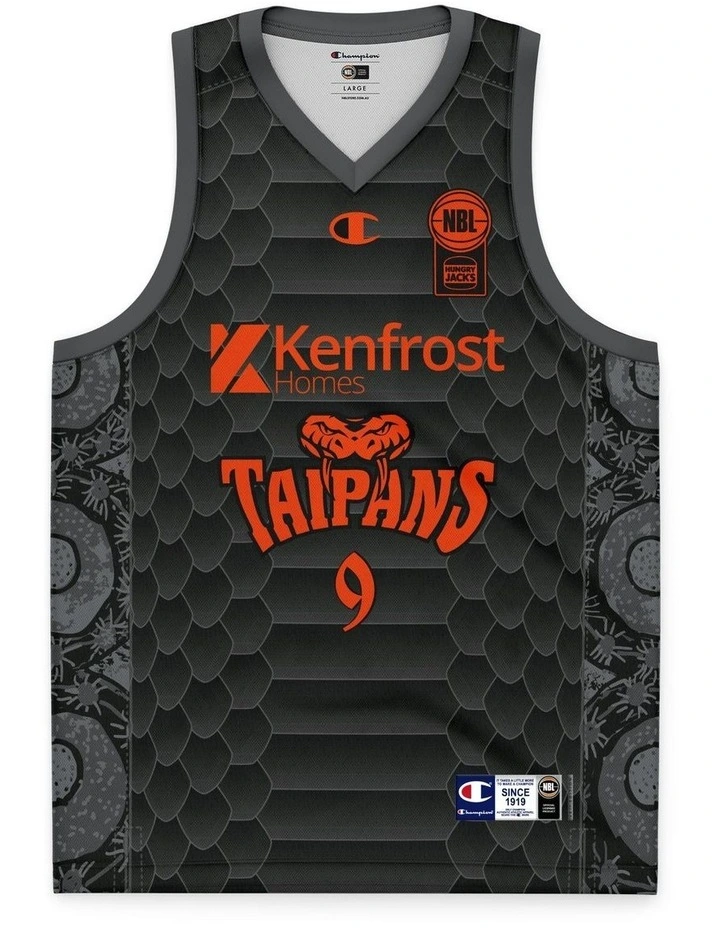 Cairns Taipans 25/26 Blackout Jersey in Black image 2