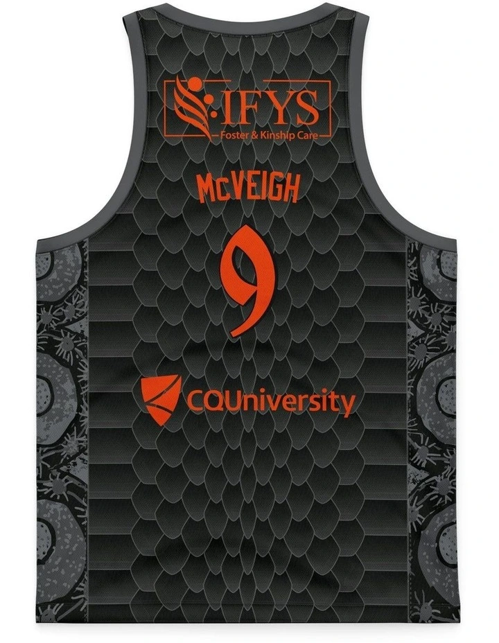 Cairns Taipans 25/26 Blackout Jersey in Black image 3
