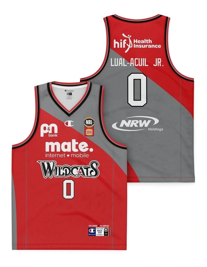 Perth Wildcats 25/26 Retro Round Jersey in Jo Lual-Acuil Jr. image 1