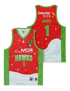 Illawarra Hawks 25/26 Christmas Jersey in Tyler Harvey