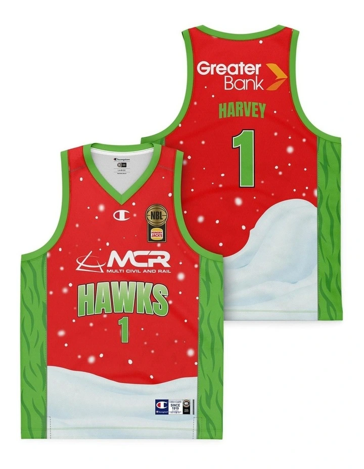 Illawarra Hawks 25/26 Christmas Jersey in Tyler Harvey image 1