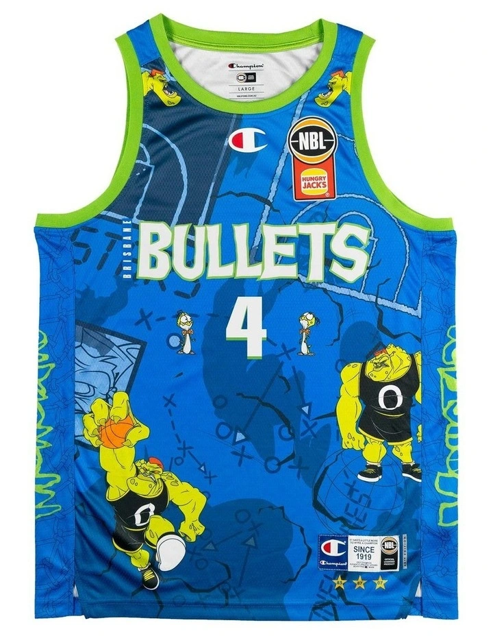 Brisbane Bullets 25/26 Space Jam Jersey in Blue image 3