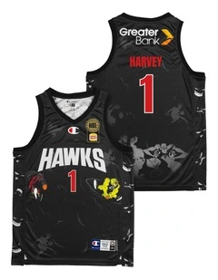 Illawarra Hawks 25/26 Space Jam Jersey in Black