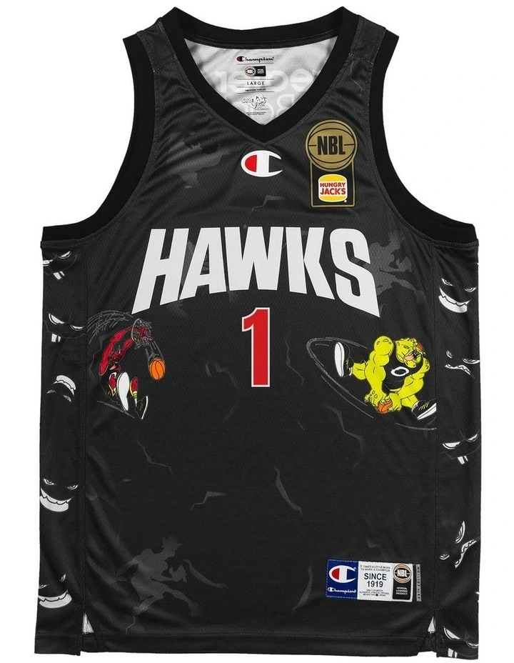 Illawarra Hawks 25/26 Space Jam Jersey in Black image 3