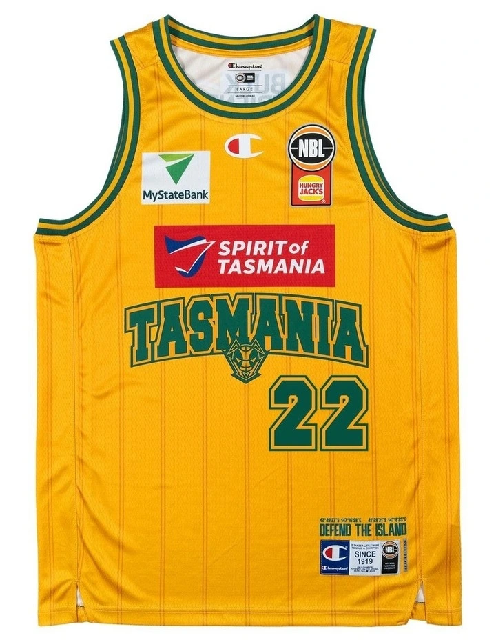 Tasmania JackJumpers 25/26 HoopsFest Jersey in Yellow image 3